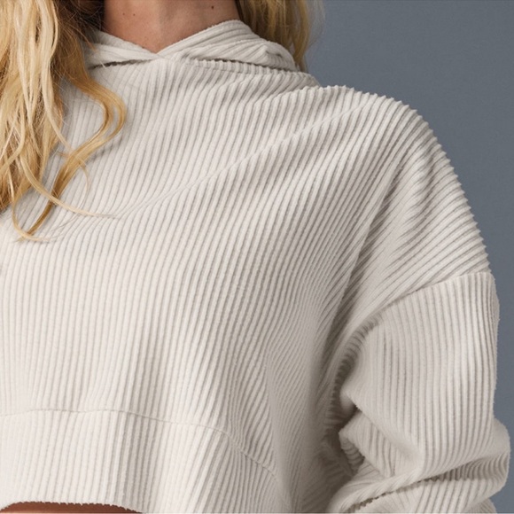 ALO Yoga Ribbed Muse Hoodie - Picture 2 of 10